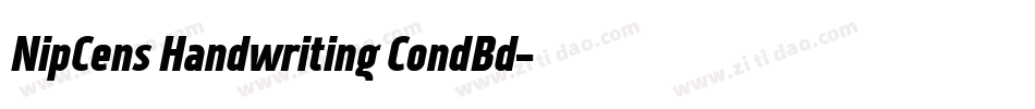 NipCens Handwriting CondBd字体转换